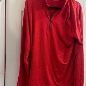 Red Quarter-Zip Pullover